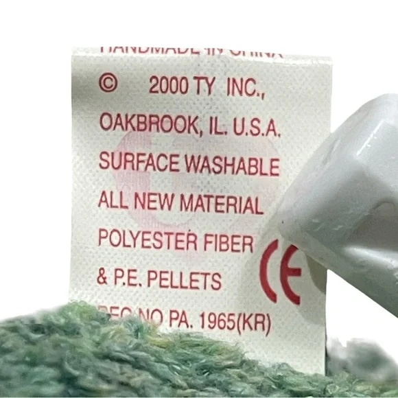 SHAMROCK 2000 Ty Beanie Baby Green Teddy Bear RETIRED - Picture 5 of 6